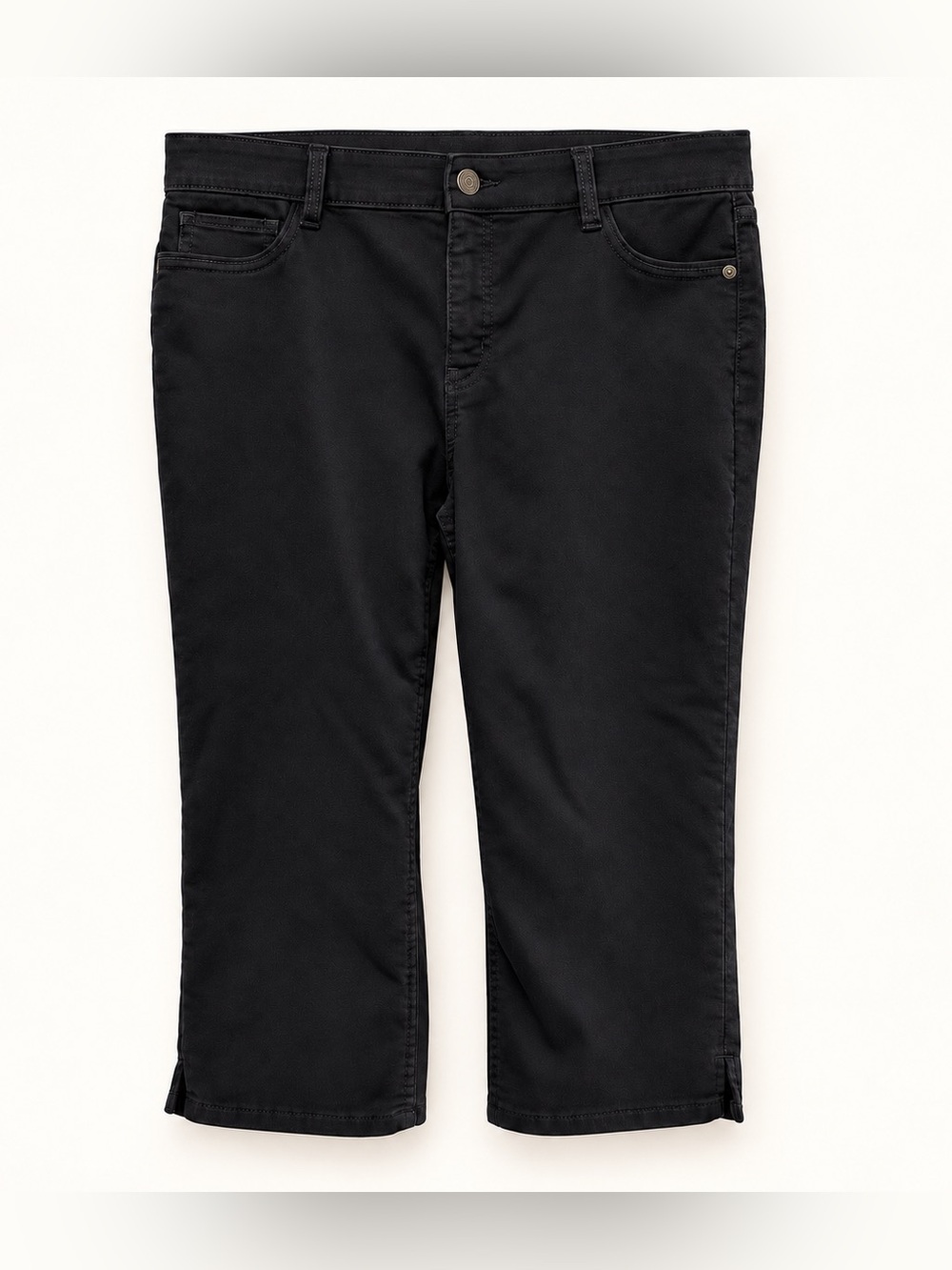 Liz Claiborne Black Cropped Capri Jeans size 14